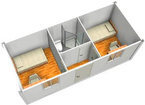 Marco de estructura de acero prefabricado Contenedor portátil modular Construcción Contenedor de oficina de recepción prefabricado - Product Image 4