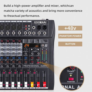 RX8-6 8 kanal ve 24 çeşit DSP profesyonel dijital mikser, stüdyo, karaoke odası, DJ kontrollü ses mikseri. - Product Image 3