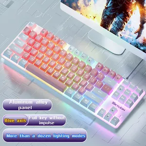 H87 Wired Mechanical <strong>Keyboard</strong> 10 Kinds <strong>of</strong> Colorful Lighting Gaming and Office for Windows for Apple System - Product Image 4