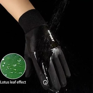 Negro invierno cálido dedos completos impermeable ciclismo deportes al aire libre correr motocicleta esquí pantalla táctil guantes de lana - Product Image 5