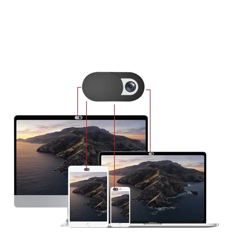 Capa protetora para webcam, capa de plástico abs super fina para câmera, para macbook, laptop, ipad, iphone, proteção digital