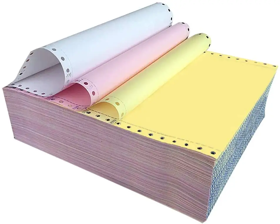 3-слойная безкарбоновая компьютерная бумага 280 мм x 240, пустая непрерывная бумага для точечного матричного принтера