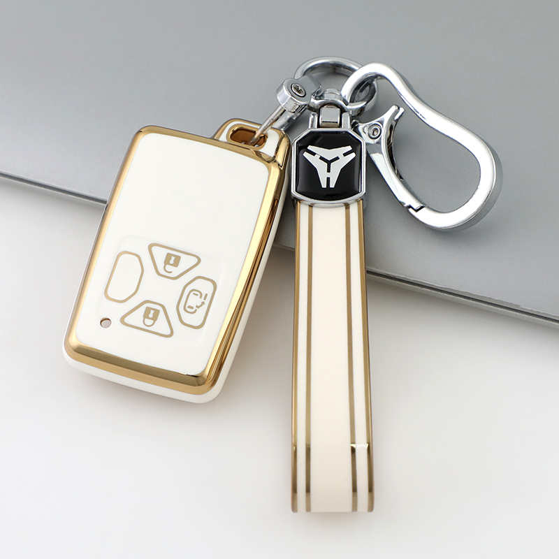3 Button White + Keychain