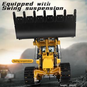 HUINA KABOLITE K963-100 1/16 hidrolik RC yükleyici Metal radyo kontrol parça buldozer paletli yükleyici inşaat modeli - Product Image 6