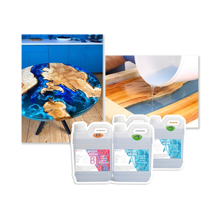 液体环氧胶水自流平高硬度可抛光环氧树脂DIY树脂河表 - Product Image 1
