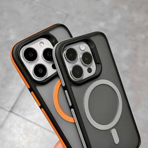 Lüks darbeye telefon iPhone kılıfları 16 15 14 13 12 11 Pro Max manyetik cep kapak Lens kamera koruma Funda geri kabuk - Product Image 3