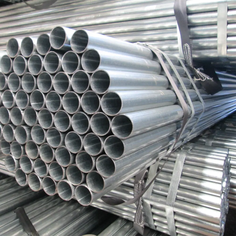 Handong-tubo de acero galvanizado, tubería redonda de acero negro y caliente, 40
