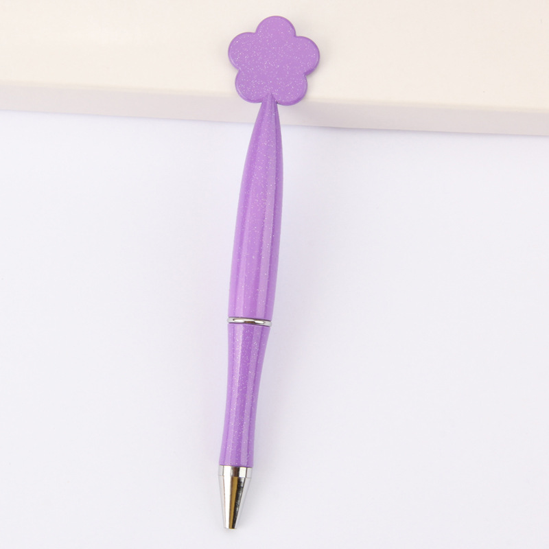 Bullet type 1.0 - 46-pearl pink purple flower pen
