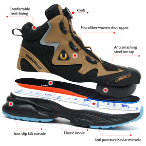 Çelik ayak hafif nefes rahat güvenlik Sneakers güvenlik için anti-delinmez yıkılmaz inşaat erkek ayakkabısı