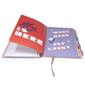 Free Sample Planner Printing Customised Journal Gold Foil <strong>Notebook</strong> Journal Spiral Custom Strong Twin Wire Binding, <strong>Round</strong> <strong>Corner</strong> - Product Image 2