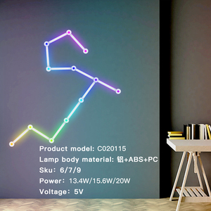 DIY RGB akıllı ekleme Glide duvar aydınlatma müzik Sync Bar ev dekor oyun akışı için LED ışık 9 Segmen akıllı ev ışıkları - Product Image 6