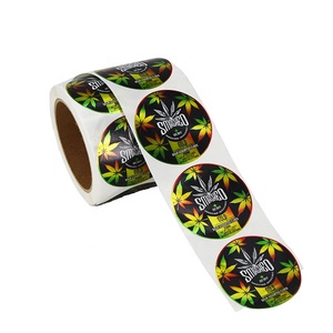 可定制哑光白色标签印刷圆形小玻璃罐乙烯基贴纸带贴纸卷 - Product Image 5