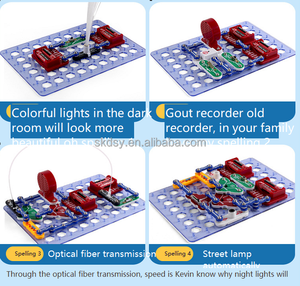 DIY STEM circuiti elettronici Set luci LED filo conduttivo blocco di plastica modello educativo giocattolo per bambini scatola confezionata - Product Image 6