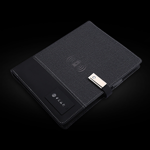 Libro de oficina de negocios Disco USB Cuaderno de carga inalámbrica Multifuncional Poder móvil Juego de hojas sueltas Bloc de notas Personalización - Product Image 2