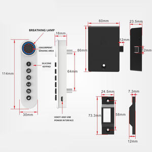 恩里克智能键盘代码数字锁家具生物识别储物柜储物指纹柜锁 - Product Image 6