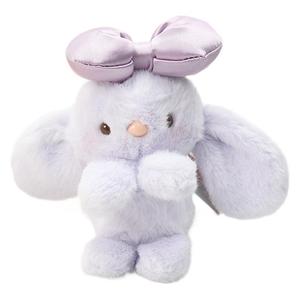 Uzun kulak ve yay kolye kabarcık tipi ile Kawaii özel Mini Bunny peluş oyuncak yumuşak doldurulmuş hayvan tavşan anahtarlık - Product Image 1