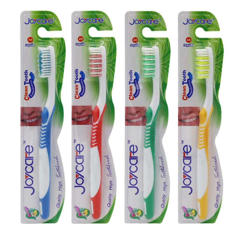 Brosse à dents à poils souples de taille moyenne, brosse à dents adulte à manche antidérapant pour supermarché, vente en gros