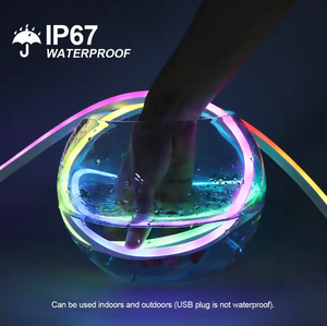 WS2812 RGBIC неоновая RGB Светодиодная лента с регулируемой яркостью 5 В USB Светодиодная лента для умного приложения Bluetooth управление Гибкая силиконовая трубка - Product Image 4