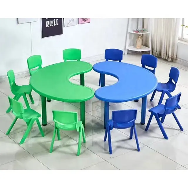 ZOIFUN – ensemble de Table et chaise en plastique pour enfants, Table et chaise d'école pour enfants