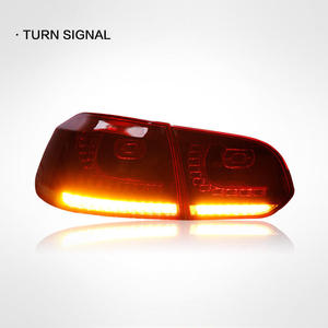 09-12 Golf 6 arka lambası meclisi için uygun yüksek 6/GTI/R20 arka lambası modifiye LED sürüş işık akış dönüş fren sinyal ışığı - Product Image 3