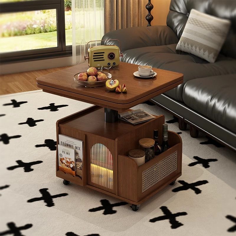 Walnut color (height adjustable, rotatable, and foldable)
