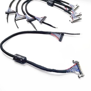 Özelleştirilmiş Normal LCD TV LCD LED LVDS kablosu 40 pinli konnektör LVDS korumalı tel LCD ekran kablo montajı - Product Image 4