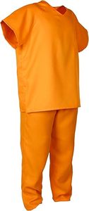 Kostum penjara kejahatan kostum seragam penjara setelan seragam penjara oranye Cosplay Halloween pakaian penjara - Product Image 2