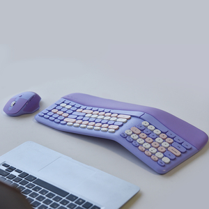 Conjunto combinado de ratón y teclado retroiluminado RGB de tamaño completo inalámbrico de 2,4G ergonómico para uso en teléfonos en Stock - Product Image 3