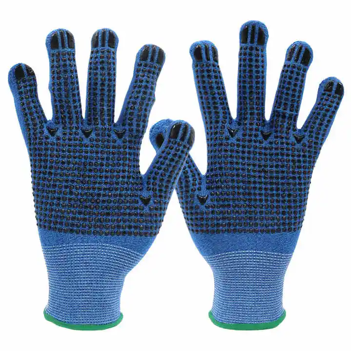 Sonice giá bán buôn PVC chấm lao động HPPE chống trượt dệt kim guantes cắt kháng cơ khí an toàn làm việc găng tay