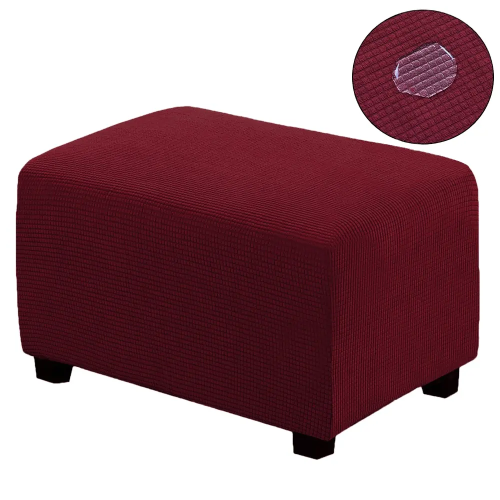 Vendita calda di grandi dimensioni Jacquard pouf fodera in ottomana con copertura in tessuto per la casa con 1 recensione e 8 ordini