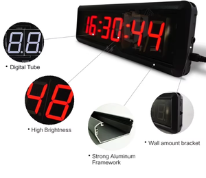 Hot Sale 1,8 Zoll 6-Segment-Display Elektronische Uhr Große LED-Countdown-Intervall-Timer für den Außenbereich Fernbedienung LED-Wanduhr