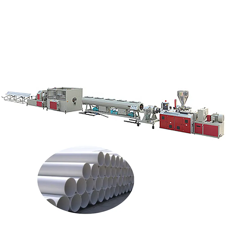 Tubería de PVC de alto rendimiento, un molde, cuatro máquinas de fabricación de tubos de PVC/máquina extrusora/línea de producción de extrusión
