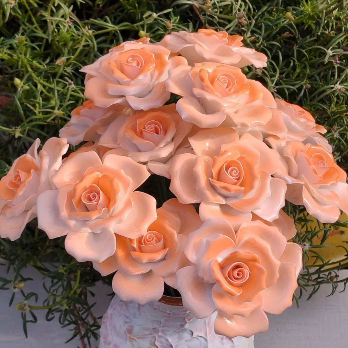 Orange and white