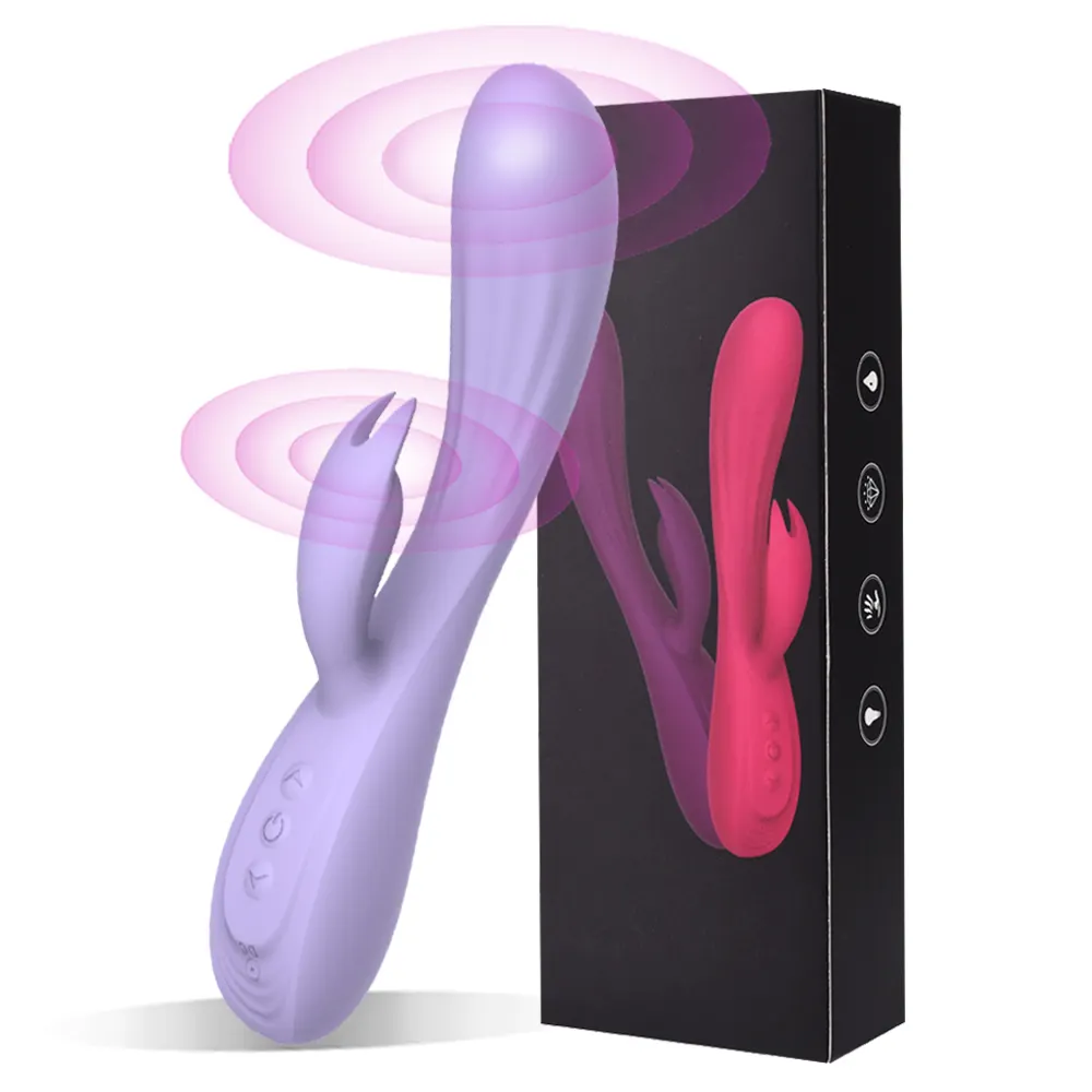 Vibrador rabbit com 10 modos de frequência, à prova d' água, masturbação, vibrador sexual para mulher