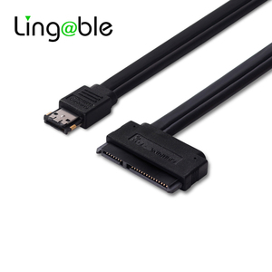 Lingable 0.5M Dual Power 12V 5V <strong>ESATA</strong> <strong>USB</strong> Cable ESATAp <strong>to</strong> SATA 7+15 22Pin Data Hard Disk Adapter Cord Line for 2.5&quot;SSD HDD - Product Image 2