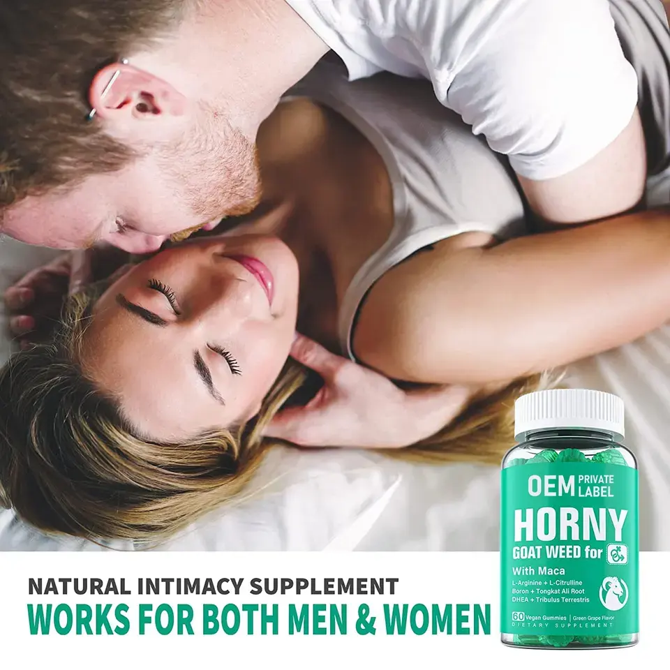 OEM Horny Goat Weed Gummies Nam & Phụ Nữ Bổ Sung Maca Gốc Gummies Cho Tăng Cường Năng Lượng