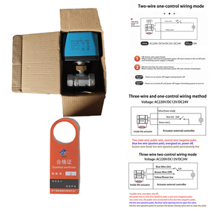 DN15 DN20 3路双线一控电动球阀DC9-24V AC110V- 220V黄铜电动控制执行器球阀 - Product Image 3
