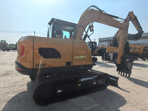 XE85F 8 טון חופר חופר זחל קטן עם קו צינור הידראולי ורשת מגן
