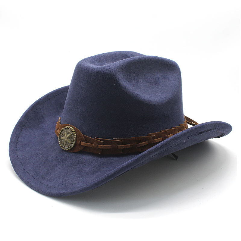 Navy blue suede