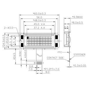 Modulo Display LCD monocromatico a 8 Pin 16x4 caratteri 1604 TCC Display di piccole dimensioni - Product Image 6