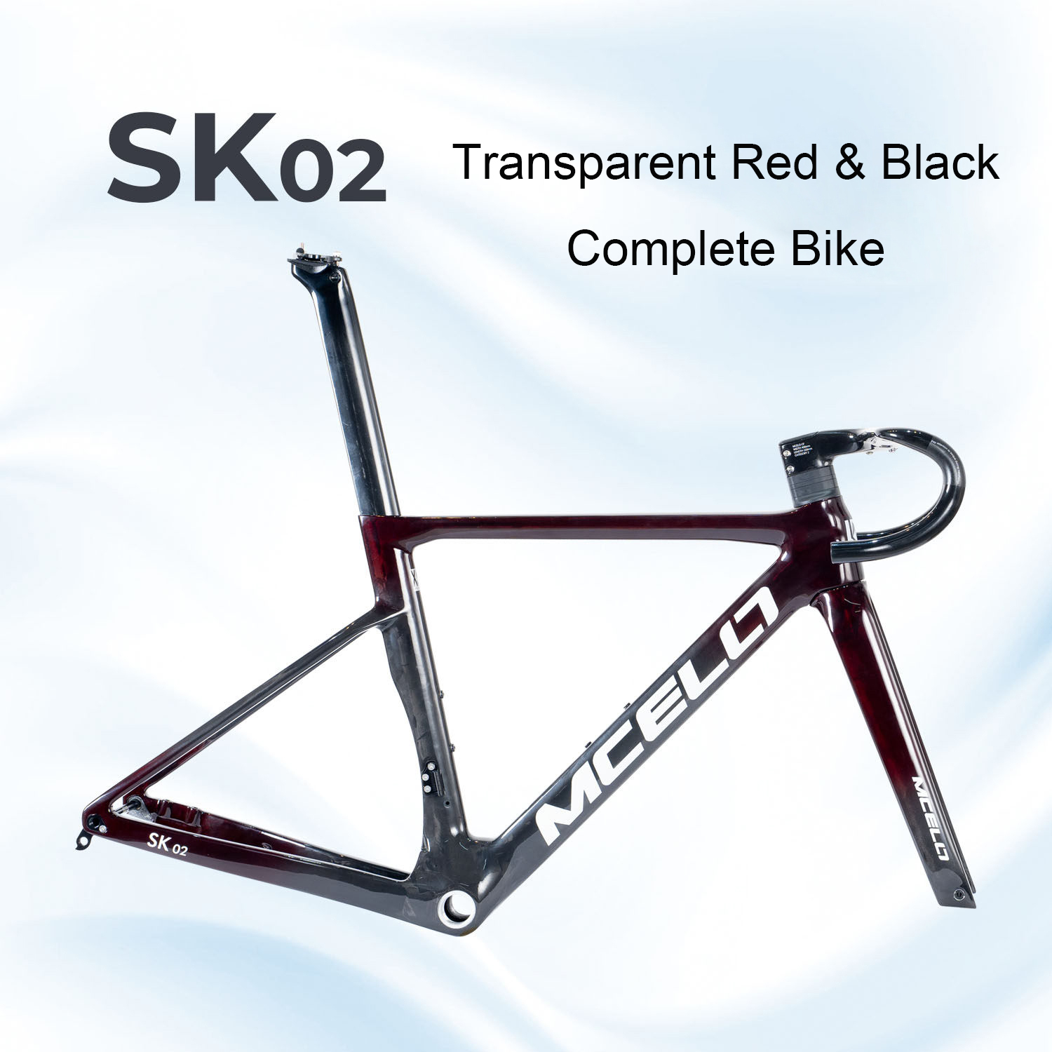 Transparent red and black