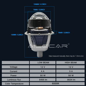 Bi-LED projektör far 3.0 inç tahribatsız braket AFS fonksiyonu 12V 58W yüksek kaliteli araba LED projektör beyaz ışık 6000K - Product Image 5