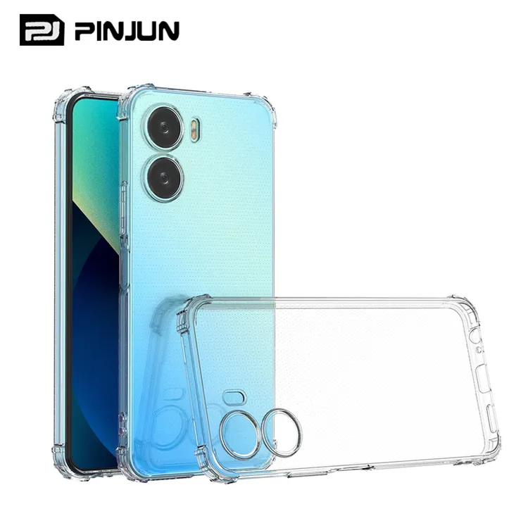 Casing ponsel desain kantung udara tahan guncangan penutup belakang pelindung karet silikon transparan terbaru untuk vivo Y16 Y02t Y36 Y78