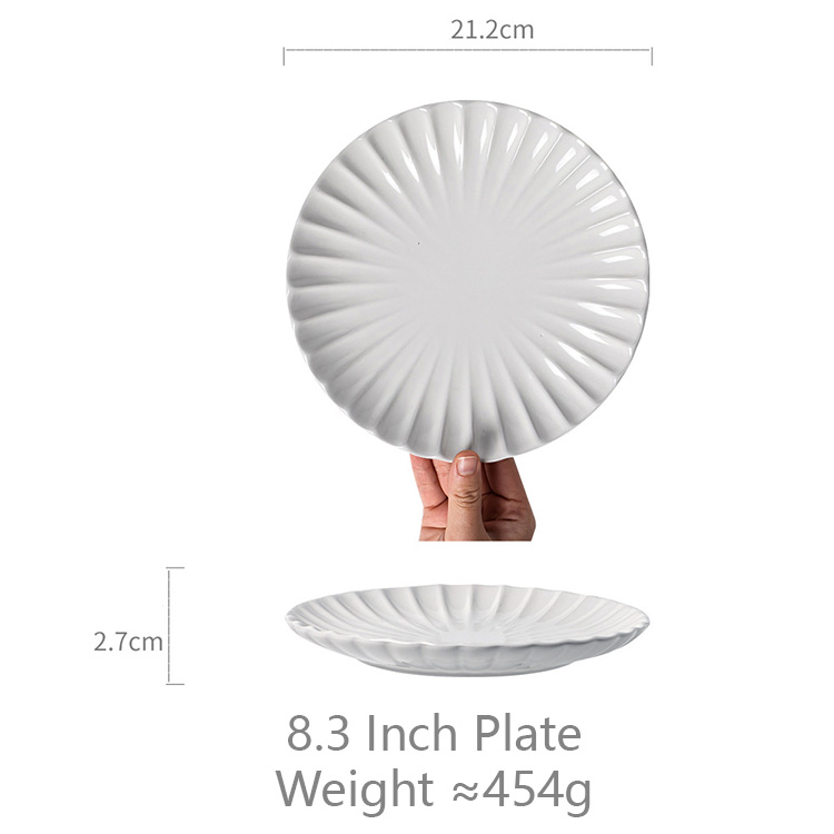 Blanc - Assiette de 8,3 pouces