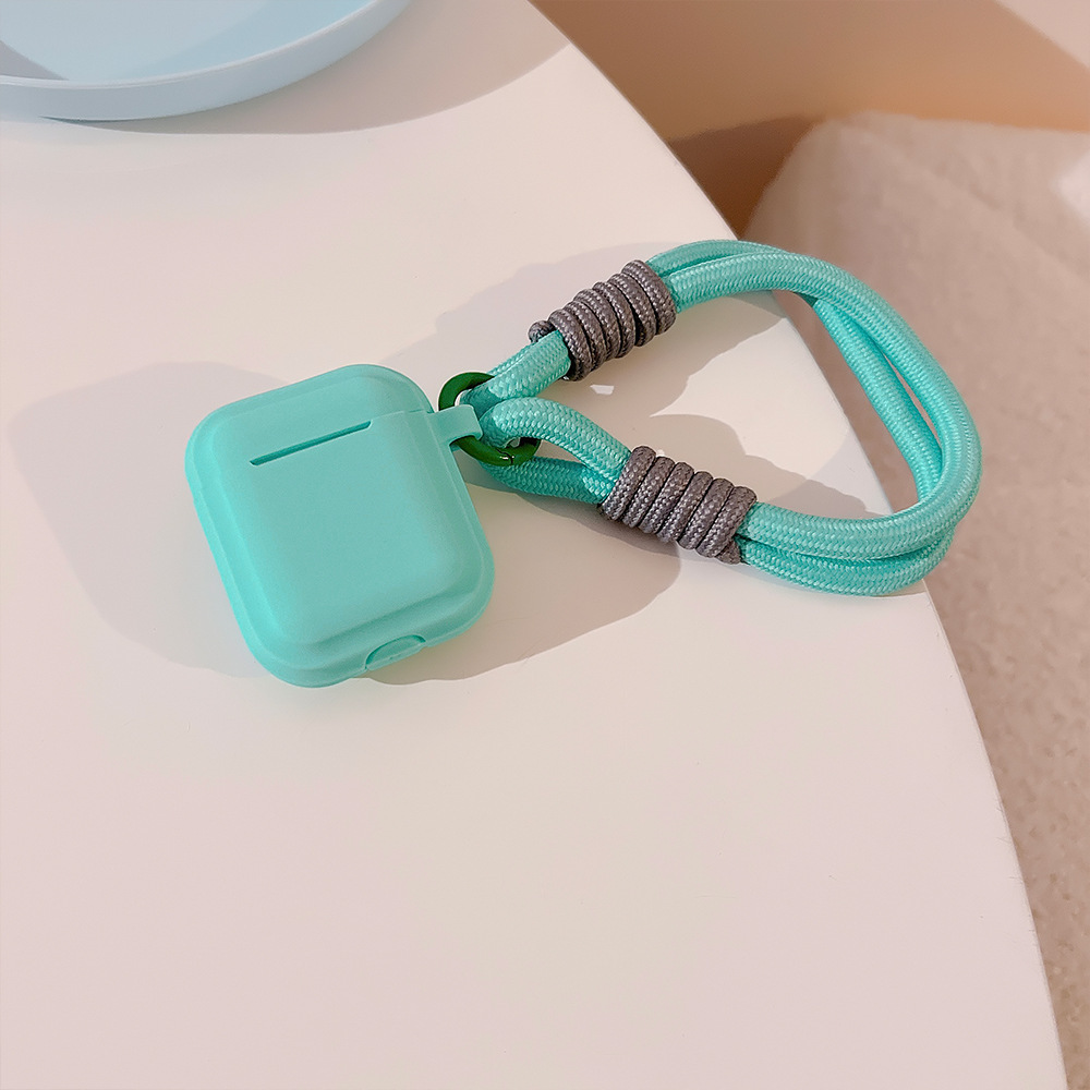 Pulsera rayada verde menta + verde gris
