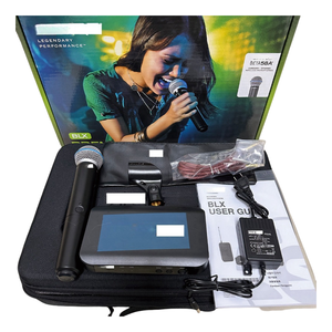 BLX288 BETA58 PG58 UHF kablosuz Karaoke mikrofon sistemi cep telefonu uyumluluğu ile siyah Metal el mikrofonu