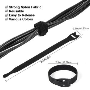両面フックとループストラップクイックラップケーブルストラップフック & ループロール束固定収納と組織用 - Product Image 2
