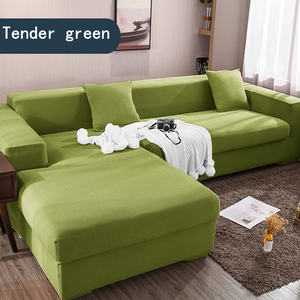 Sarung Sofa elastis desain warna polos kustom kualitas tinggi sarung Sofa elastis bentuk L Universal - Product Image 3