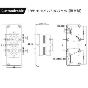 Sensor CMOS de 2MP, módulo de cámara de 1080p de medición de distancia binocular de p para evitación de obstáculos de 2, 2x1, 2x1 - Product Image 6