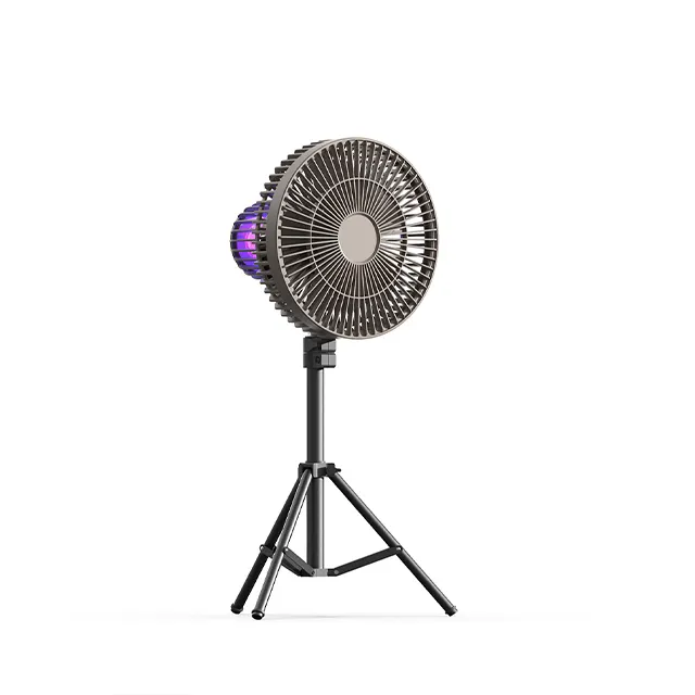 Açık Fan taşınabilir 8000mAh güç banka Fan USB şarj edilebilir uzaktan kumanda Tripod Fan ile sivrisinek öldürme ışık